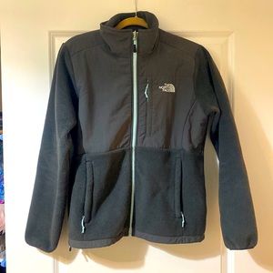 Grey and mint North Face Denali jacket medium